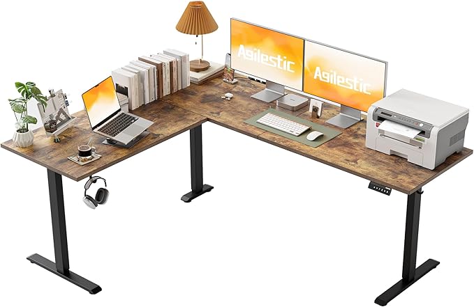 Agilestic L-Shaped Standing Desk Adjustable Height, Electric Corner Standing by Agilestic
