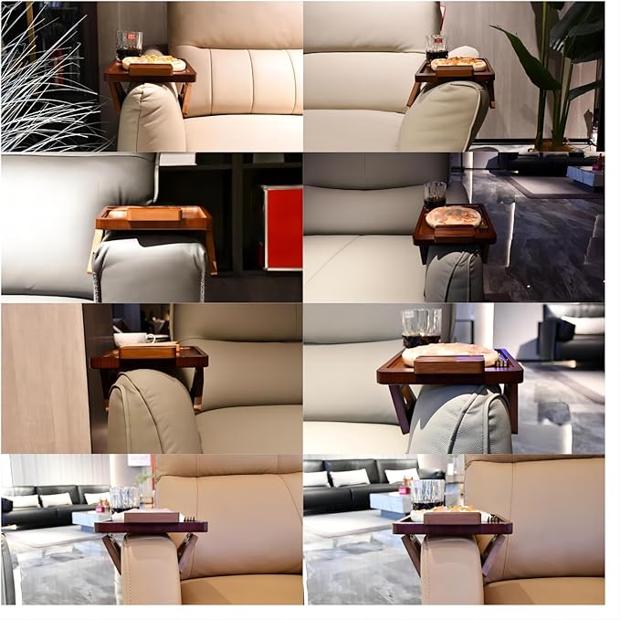 Couch Arm Tray Table Clip on Sofa, Armrest TV Tray Table - Image 2