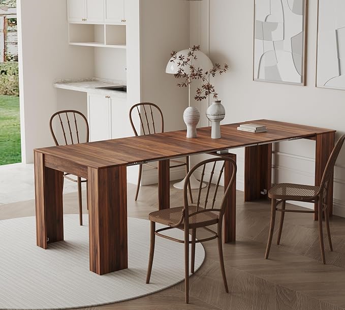 KEIKI 20"-118.5" L Extendable Foldable Dining Room Table by Unknown