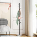 Black Metal Coat Rack, Freestanding by DOORXIFO