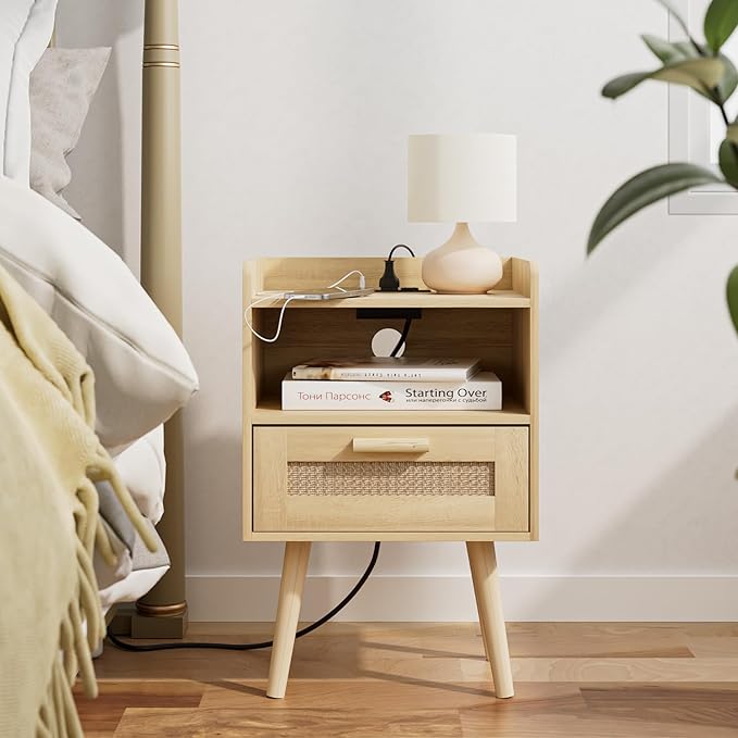 Masupu Nightstand, Small Bedside Table - Image 9