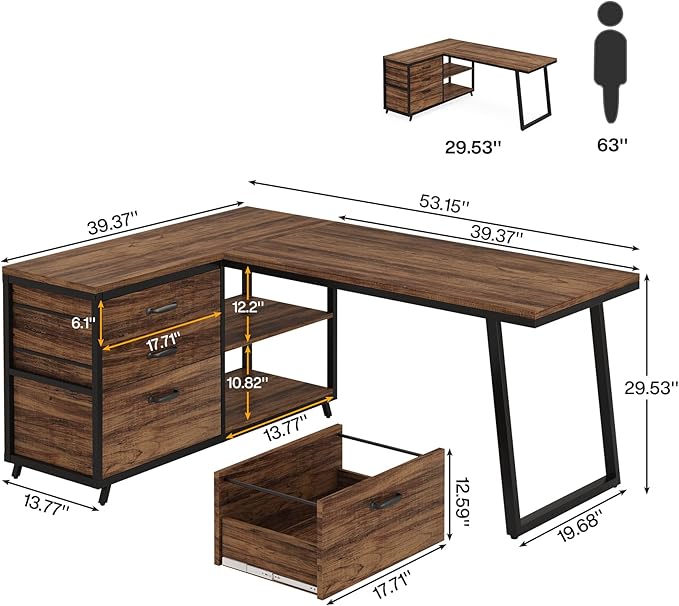 Tribesigns L-Shaped Computer Desk - Image 2