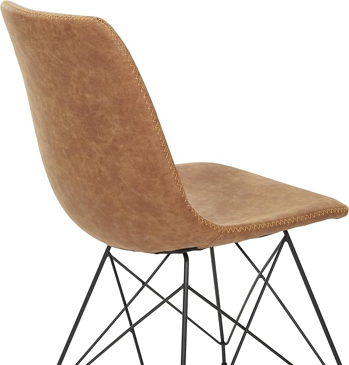 OSP Home Furnishings Trenton Modern Dining Chairs, Sand Faux Leather - Image 7
