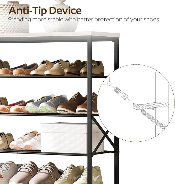 10 Tier Shoe Rack, Large Capacity Shoe Storage Organizer Holds 40 Pairs - Image 7