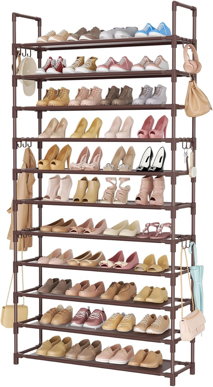 11 Tiers Tall Shoe Rack Holds 55 Pairs of Shoes by LANTEFULforTidyingHouse