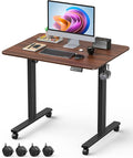 Small Height Adjustable Electric Standing Desk, 31.5" x 23.6" Sit Stand up Desk by XyndyxErgonomicDesign