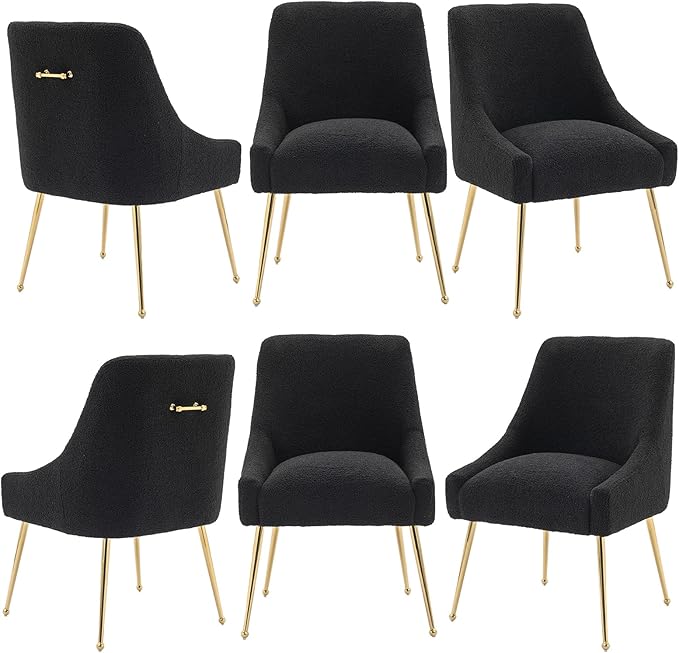 Dining Chairs Medieval Modern Restaurant Chairs, Soft Cushions, Teddy Velvet by RESTWORLD
