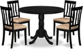 East West Furniture DLAN5-BLK-C 5 Piece Dining Room Table Set Includes a Round by EastWestFurniture