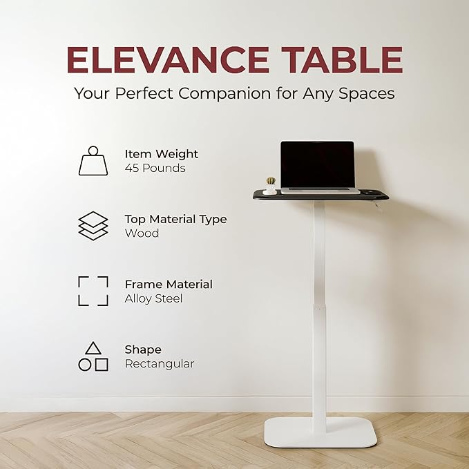 Ergohome™ ELEVANCE Table™ Height Adjustable Side Table - Image 4