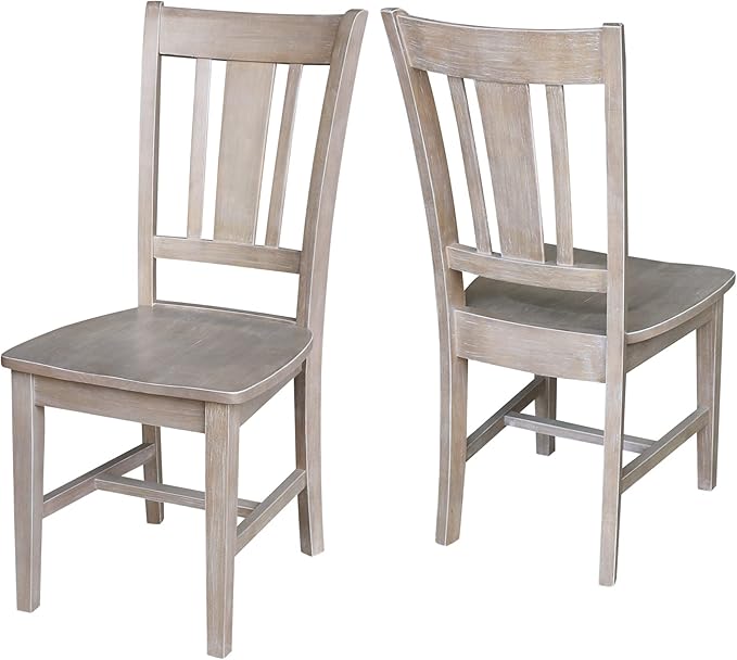 International Concepts Set of Two San Remo Splatback Chairs, Washed Gray Taupe - Image 9