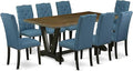 East West Furniture V677EL121-9 9 Piece Dining Set Includes a Rectangle Dining by EastWestFurniture