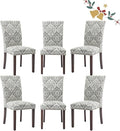 Parsons Dining Chairs Set of 6, Upholstered Nailhead Dining Room Kitchen Side by COLAMYINC