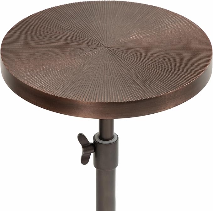 Kate and Laurel Engles Traditional Adjustable-Height Pedestal Drink Table; 10 x - Image 6