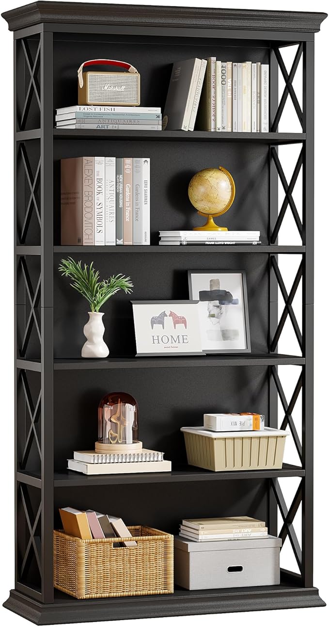Tribesigns 6-Tier Bookcase, 71 Inches Industrial Bookshelves and Bookcases - Image 8