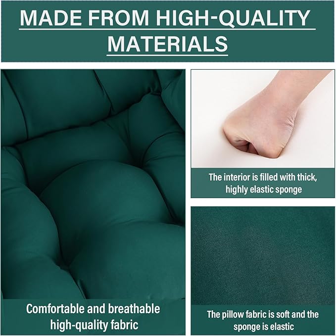 Lazy Chair with Ottoman, Comfy Reading Chair with Footstool & Pillow Modern - Image 5