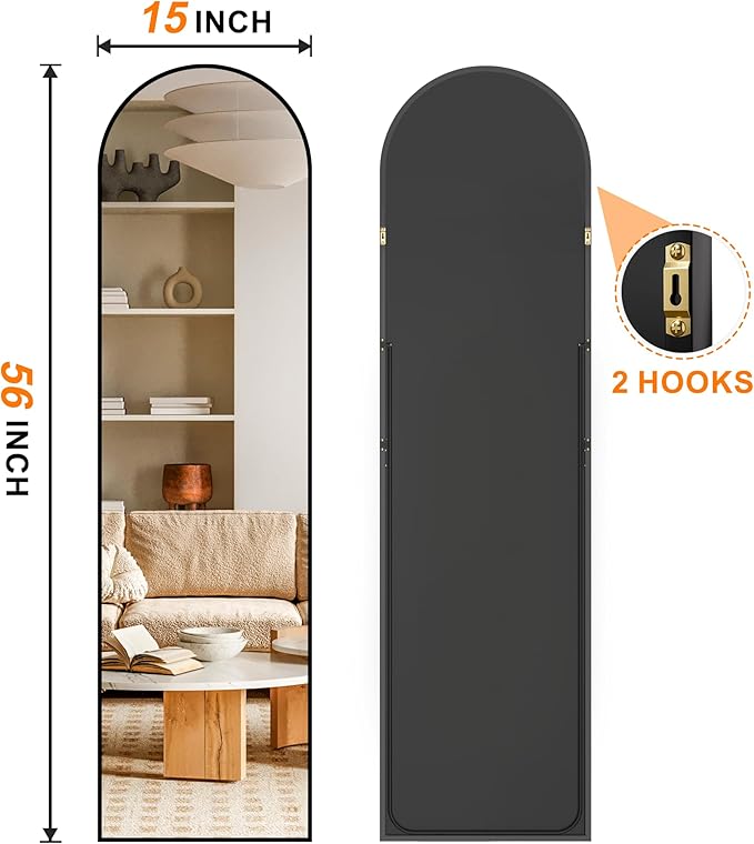 Arched Full Length Mirror, - Image 2