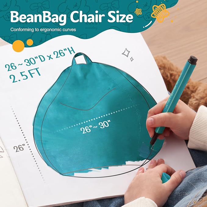 Homguava 2FT Bean Bag Chair: 2' Bean Bags - Image 2