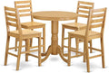 East West Furniture JACF5-OAK-W 5 Piece Counter Height Dining Set Includes a by EastWestFurniture