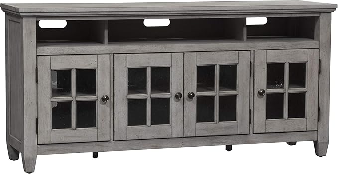 Liberty Furniture Industries Heartland Entertainment TV Stand, Antique White - Image 3