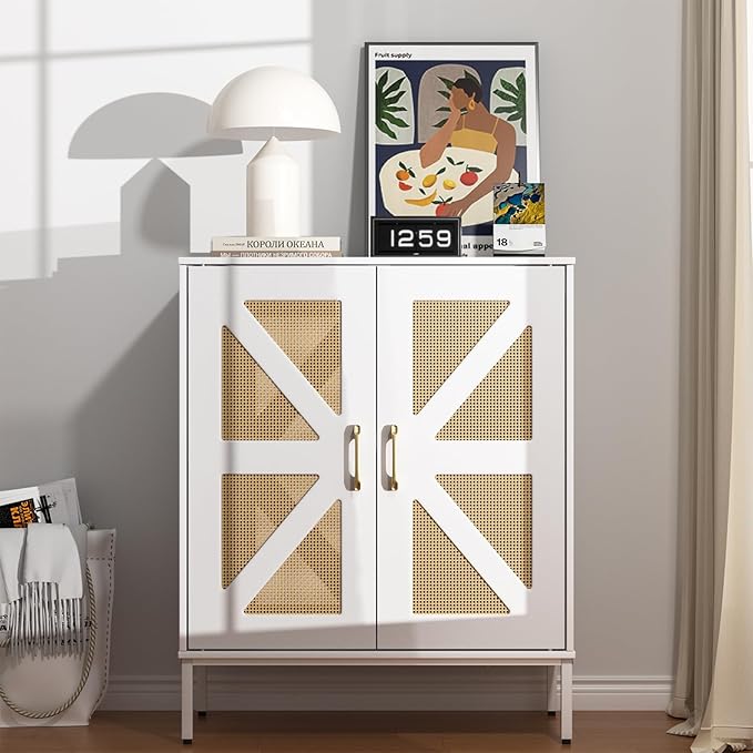 Buffet Cabinet with Storage Sideboard Accent Modern Credenza with Doors & by TOOBVEST