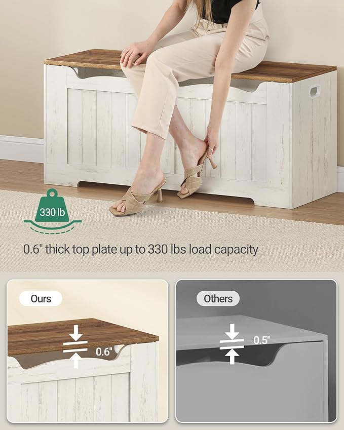 43.3" Storage Chest, Extra Large Storage Bench Trunk - Image 9