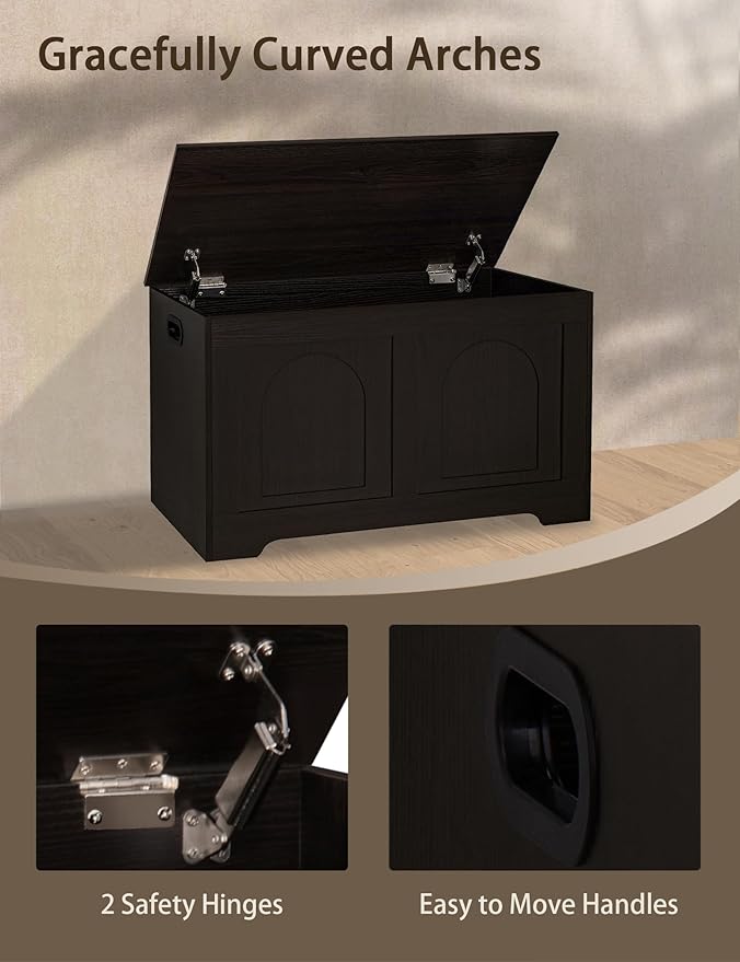 DINZI LVJ Storage Chest, 31.5”Wooden Toy Box - Image 8