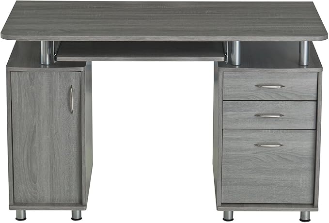 47.5'' Computer Desk with File Cabinet and Drawers, Storage Cabinet with - Image 6