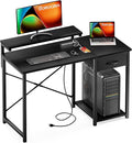 Computer Desk with Adjustable Monitor Stand, 47.2 in Small Desk with Reversible by Sorogra