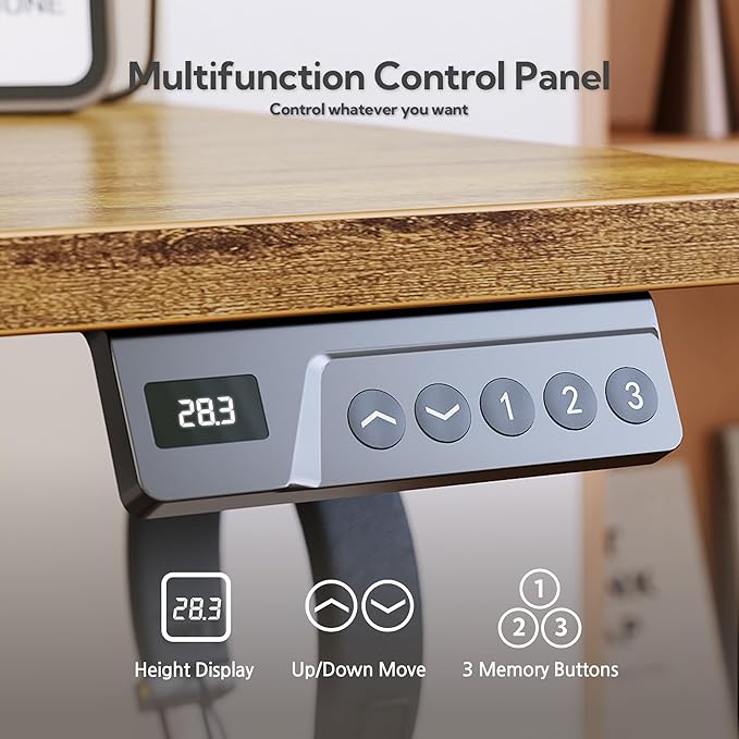 Seang Standing Desk with Drawer, 3 Memory Height Settings with Cable Grommets & - Image 4