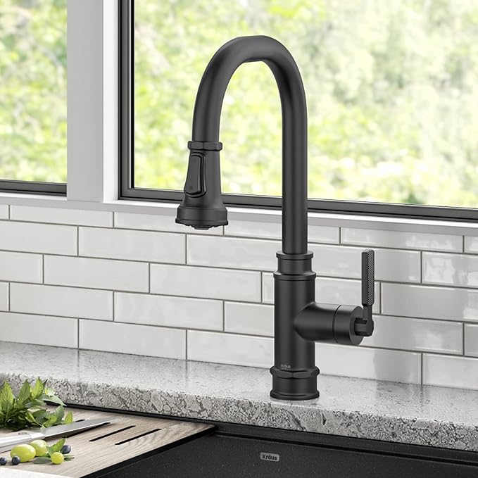 KRAUS Allyn Transitional Industrial Pull-Down Single Handle Kitchen Faucet in - Image 2