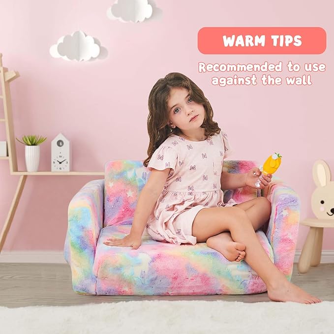 Toddler Couch, Toddler Chair, Kids Sofa Chair 2-in-1 Baby Seat Furniture Fold - Image 5
