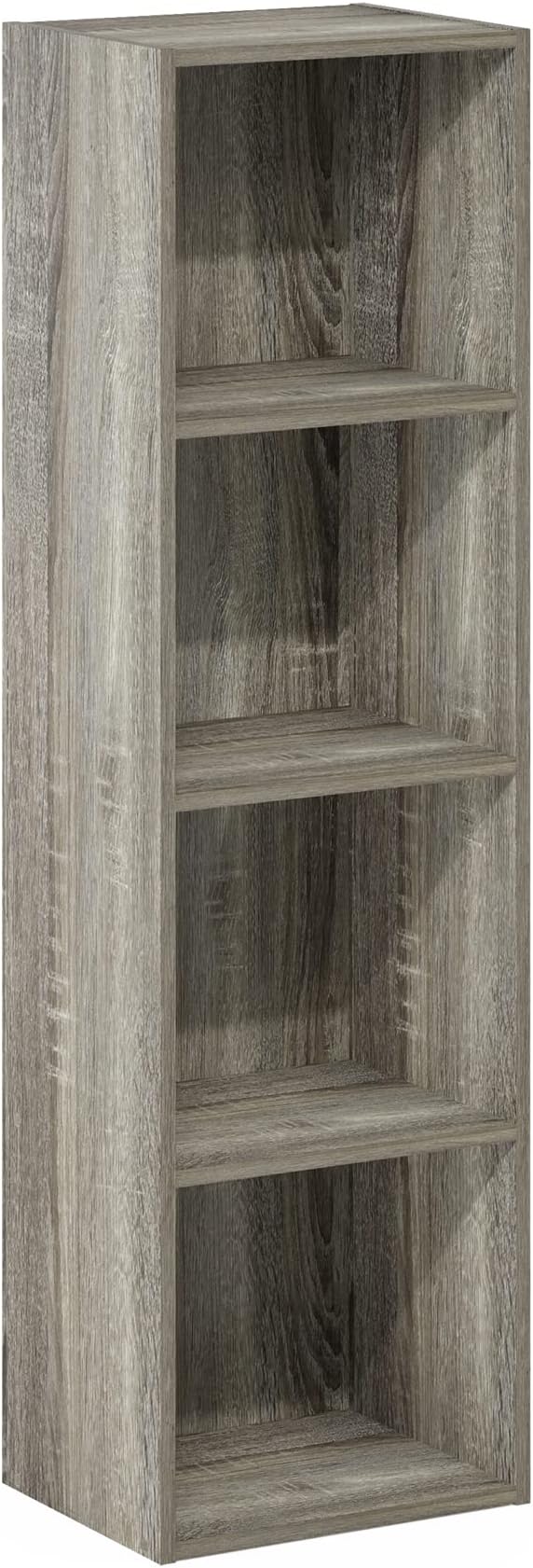 Furinno Luder Bookcase / Book / Storage, 4-Tier Cube, French Oak - Image 5