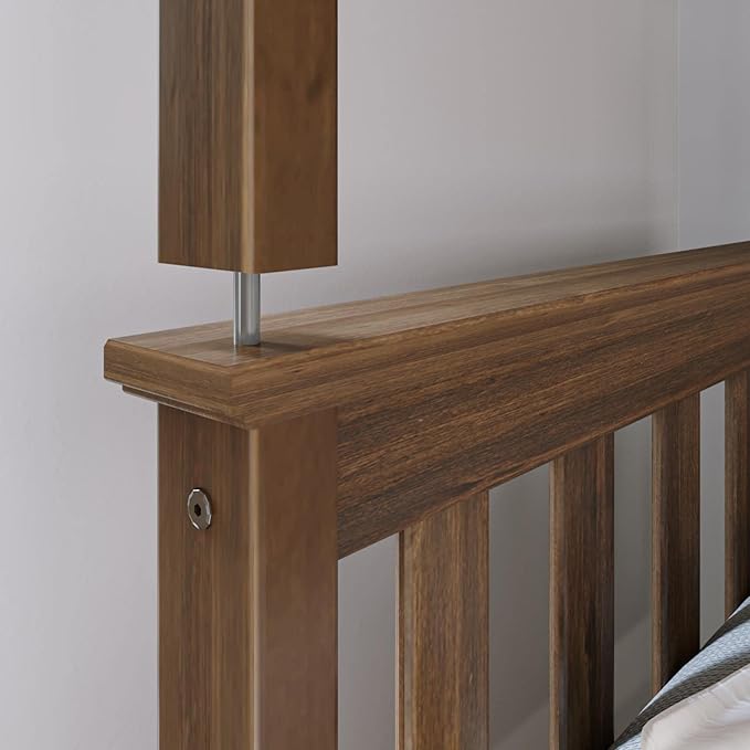 Max & Lily Bunk Bed Twin over Twin, Solid Wood Bunk Bed Frame - Image 6