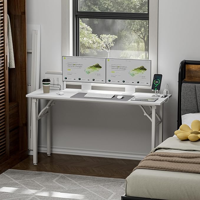 TEMI Long Computer Desk Folding Table - Image 2