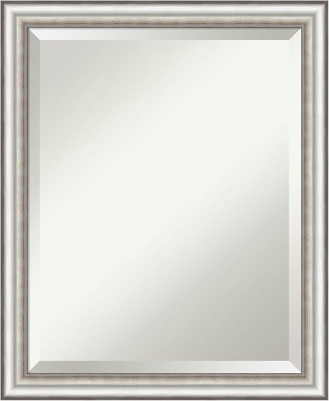 Amanti Art Silver Bathroom Mirror by AmantiArt