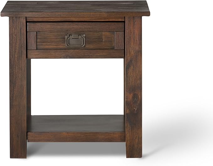 SIMPLIHOME Monroe SOLID ACACIA WOOD 22 inch Wide Square Rustic End Side Table - Image 6