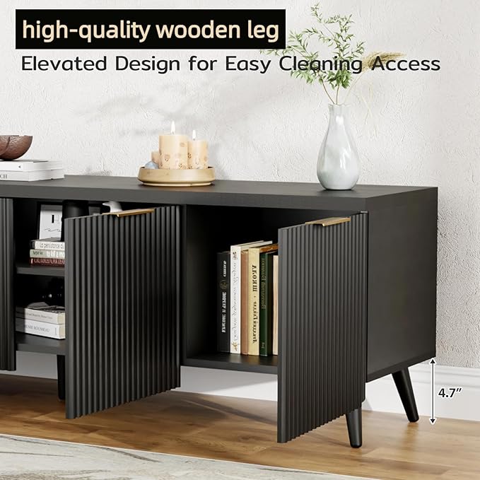 TV Stand for Up to 60" TVs, Modern Entertainment Center - Image 7