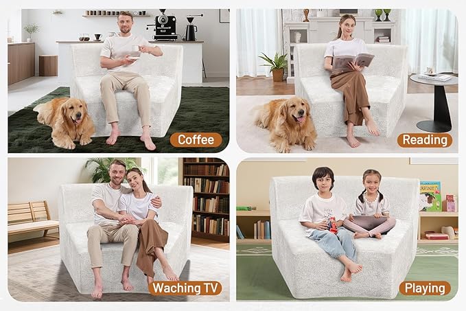 Homguava Modular Sectional Sofa, Memory Foam Couch Single Sofa Chair - Image 5