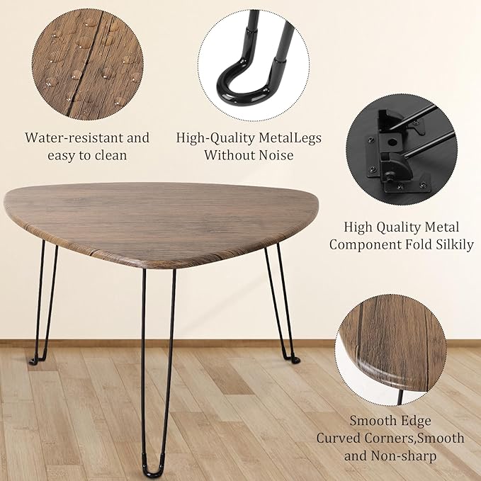 Folding Coffee Table for Living Room Small Wooden Folding Tables - Image 6