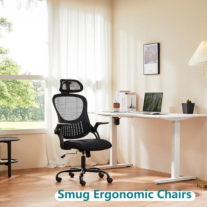 SMUG Office Chair Ergonomic Desk Lumbar Support, Computer Chairs Gaming Mesh - Image 4