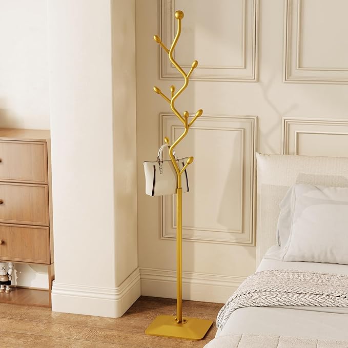 Tree-shaped coat rack stand, Metal coat tree - Image 4