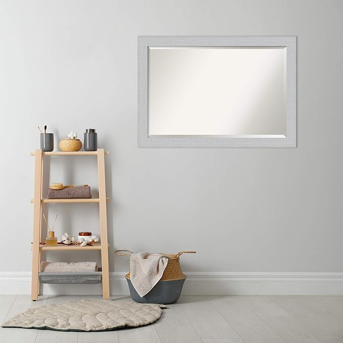 Amanti Art White Bathroom Mirror - Image 5