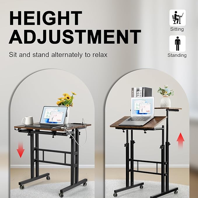Hadulcet Mobile Standing Desk - Image 3