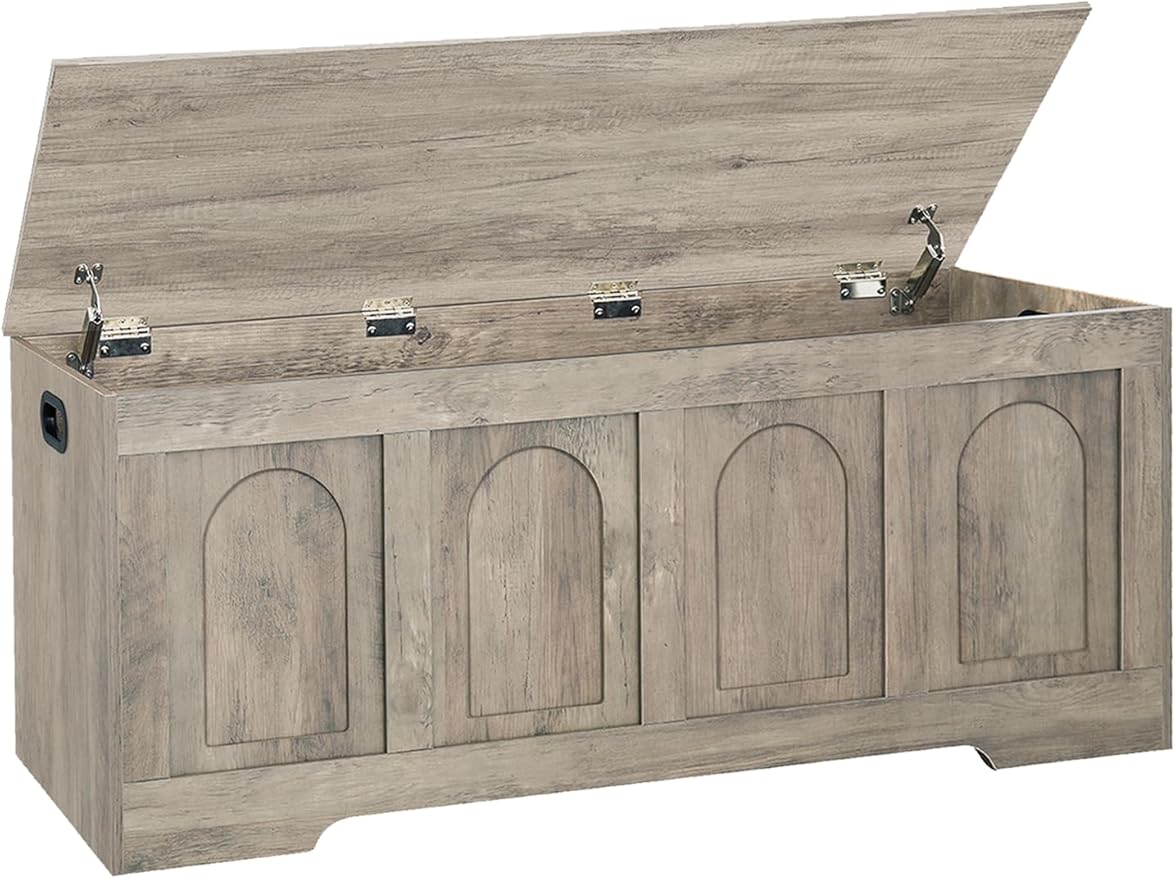 DINZI LVJ Storage Chest, 47.2”Wooden Storage Box by DINZILVJ