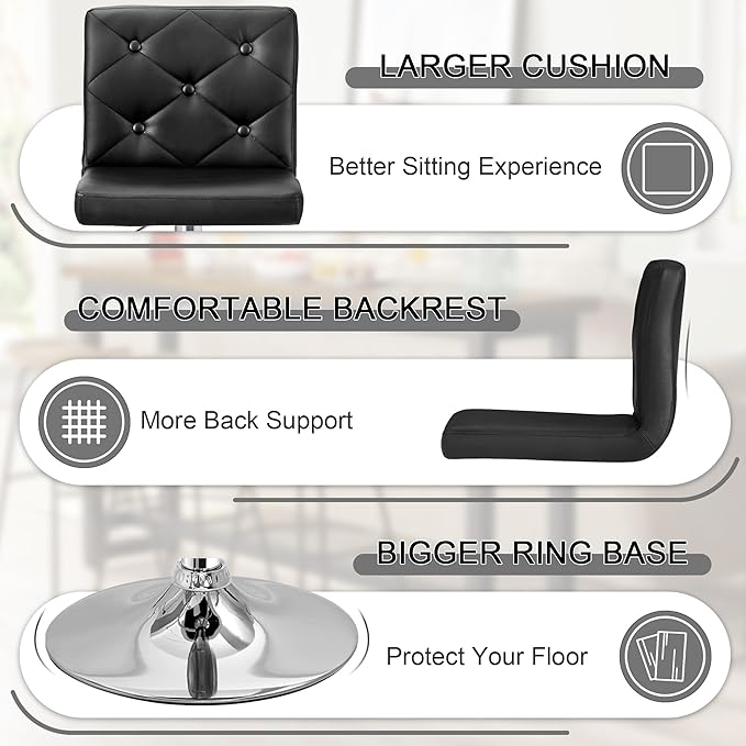VECELO Adjustable Bar Stools - Image 7