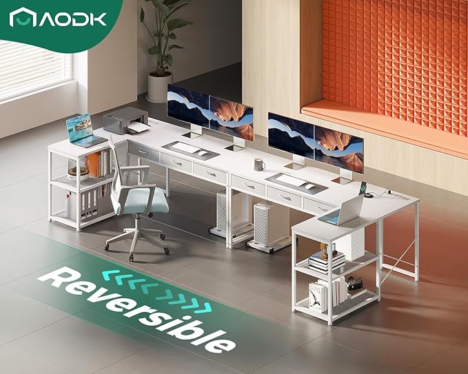AODK 61 Inch L Shaped Computer Desk - Image 5