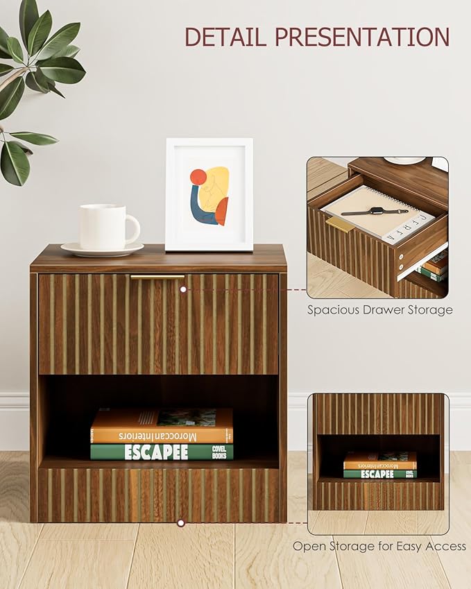 Tiny nightstand Small Night Stand Modern Bedside Table, Boho Side End Table - Image 3