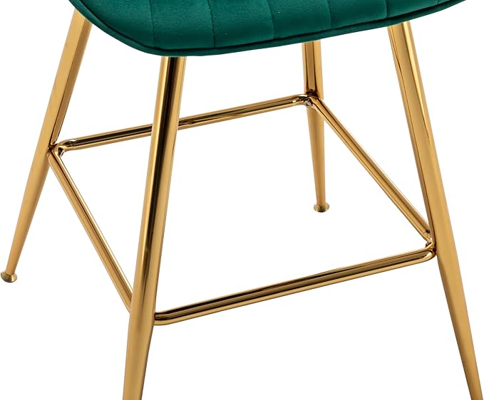 Sidanli Counter Height Bar Stools Set of 2, Modern Velvet Barstools - Image 9