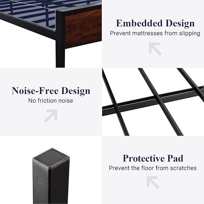 Allewie King Size Platform Bed Frame - Image 6