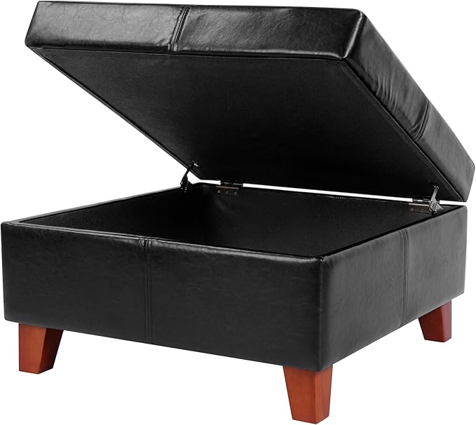 Homepop Home Decor |K2380-E169 | Luxury Large Faux Leather Square Storage - Image 9